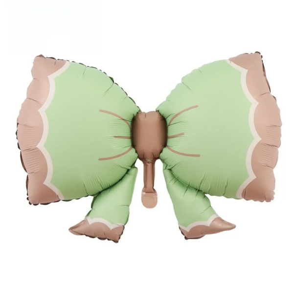 Foil Balloon 91 x 60 cm in the Shape of a Bow Decoration for Celebrations Birthday Decoration Party Accessory Wedding and Children's Celebrations green