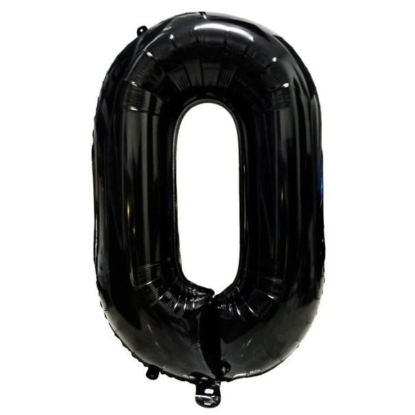 Foil Balloon Number 0 81.3 cm Black Decorative Balloon in the Shape of a Digit for Birthday and Anniversary Party Decoration 1