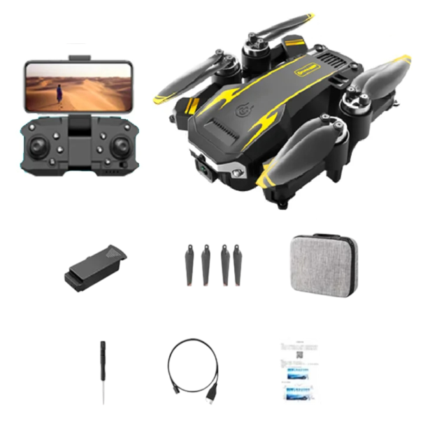Foldable Drone with Dual 8K HD Camera GPS 5000m FPV WIFI Remote Control App Obstacle Avoidance LED Light Follow Me 27.5 x 27 x 4.5 cm 1