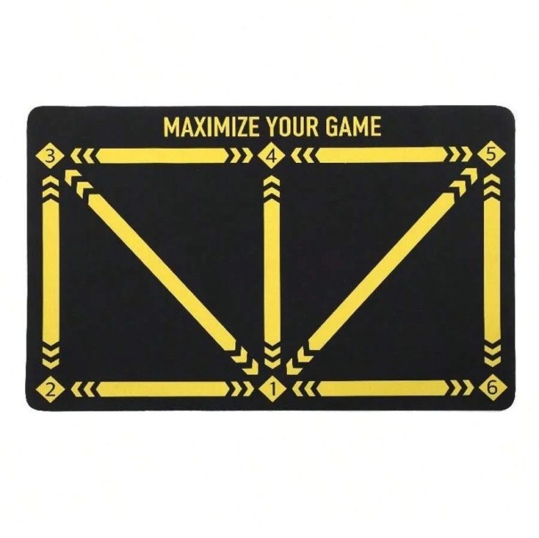 Foldable Football Training Mat 60 x 90 cm Strong Non-Slip Durable Surface for Technique and Stability Training yellow