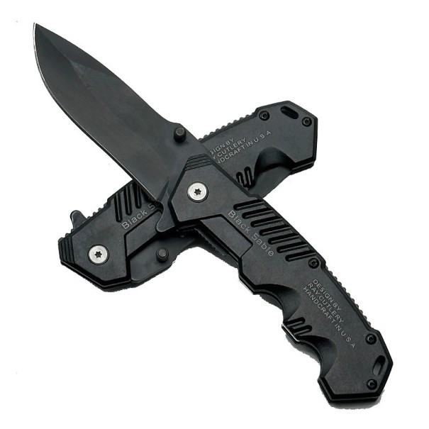 Foldbar rustfri stål overlevelseskniv 15,5 cm udendørs lommekniv med sikkerhedslås rustfri stålklinge camping vandreture EDC-udstyr 1