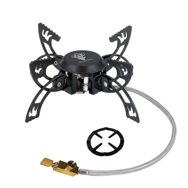 Folding Camping Stove 3800W Gas Burner 21.5x21.5x8 cm Hose 60 cm Portable Outdoor Cooker for Travel Hiking Camping Cooking in Nature 1