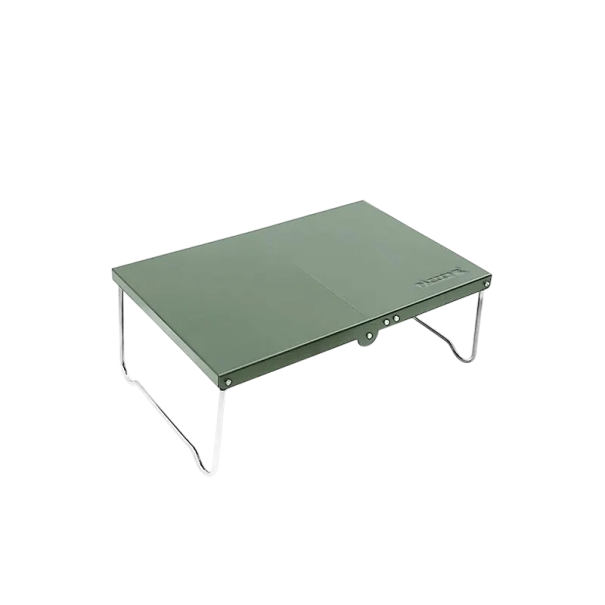 Folding Ultralight Aluminium Table 32 x 21 x 12.5 cm Portable Camping Table for Camping Hiking Picnics with Storage Bag green