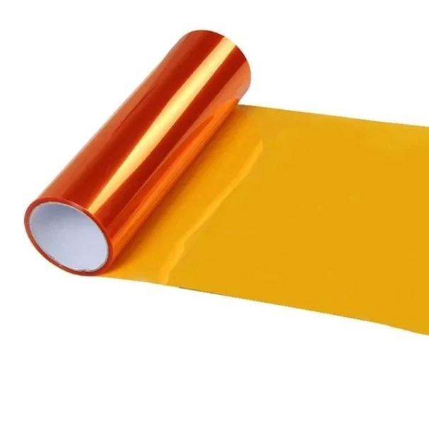 Fólia Colorida para Faróis 30x120cm Vinil Adesivo PVC para Luzes e Lâmpadas de Carro laranja claro
