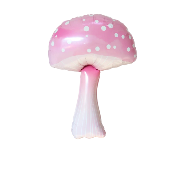 Foliaballong svamp 48 × 70 cm Stor dekorativ ballong i form av svamp Festdekoration för födelsedagskalas barnkalas rosa