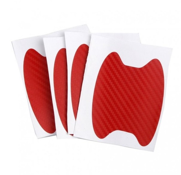 Fólias de proteção para maçanetas de portas 4 pcs vermelho