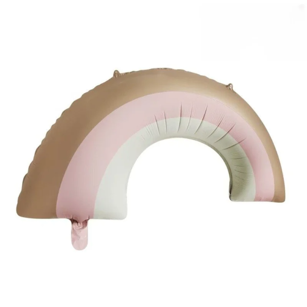 Foliebaljong 82 x 53 cm Stor färgglad baljong i form av en regnbåge Uppblåsbar dekoration för födelsedagsfirande Partydekoration rosa