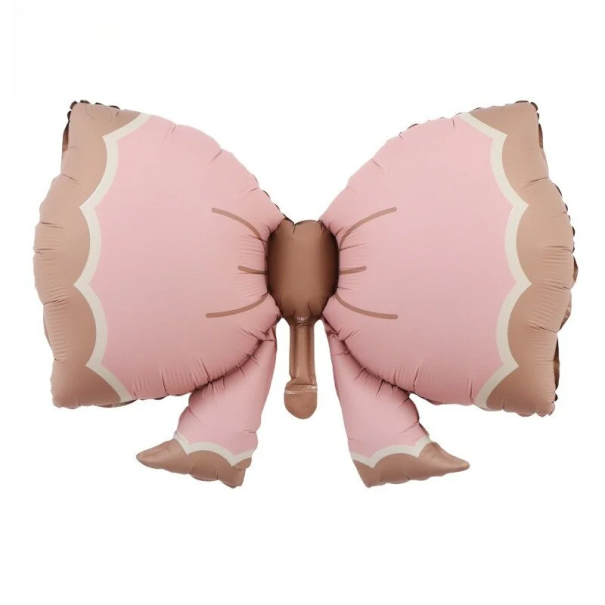 Folieballon 91 x 60 cm i form af sløjfe Dekoration til fejringer Fødselsdagsudsmykning Festtilbehør Bryllups- og børnefejringer rosa