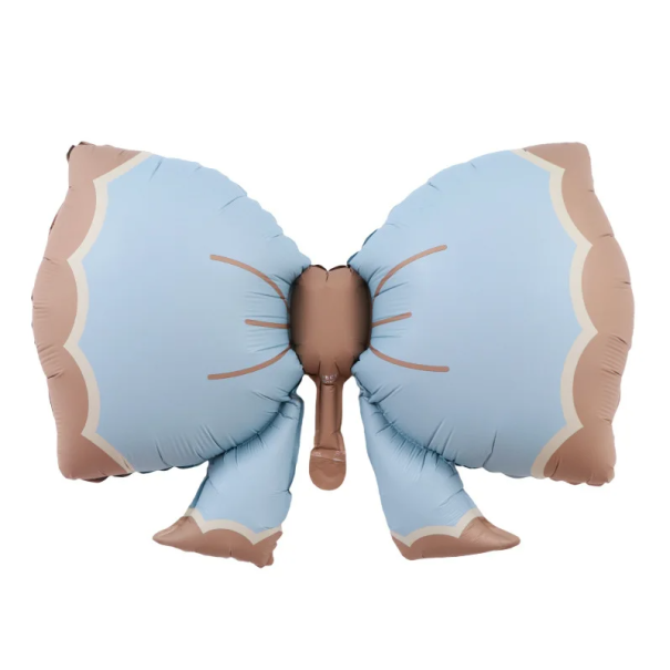 Folieballon 91 x 60 cm in de vorm van een strik Decoratieve opblaasbare ballon voor verjaardagen bruiloften feesten en feestelijke decoratie blauw