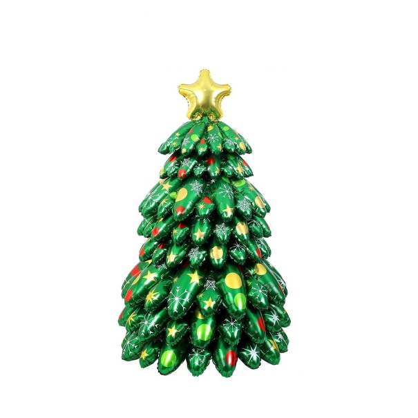 Folieballon kerstboom met rijke takken 130 × 73 cm Groene decoratieve ballon in de vorm van een boom kerstfeestdecoratie 1