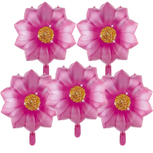 Folienballons in Blumenform 44 × 53,5 cm Folienballons Blume rosa gold Dekoration Geburtstagsfeier Dekoration 1