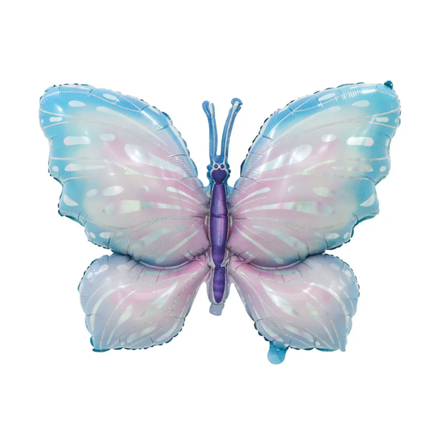 Foliobaloni 98 x 72 cm Suuri perhosmuotoinen ilmapallo Ilmaa tai heliumia täytettävä koriste syntymäpäiville, juhliin, häihin ja lapsille 1