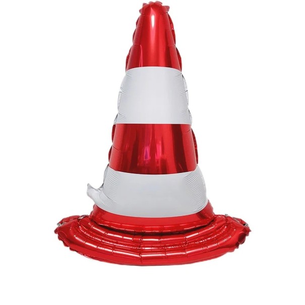 Fóliový balão Cone de Trânsito 75 x 58 x 20 cm Grande balão de festa em forma de cone de estrada Decoração para festa de aniversário infantil 1