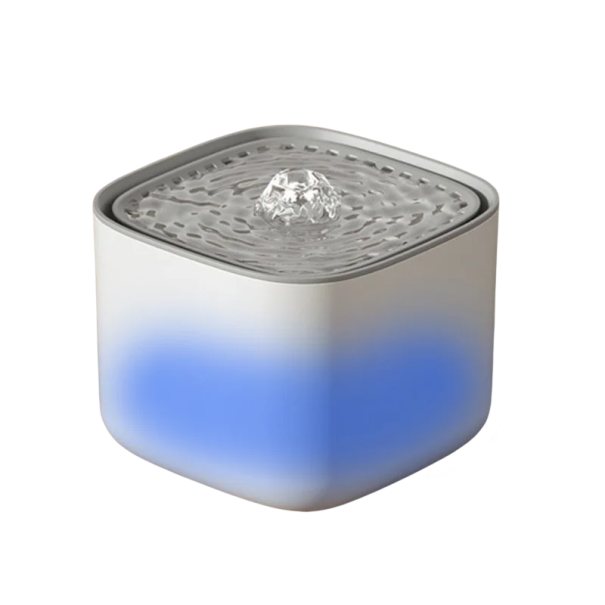 Fontaine automatique pour chats 3L USB Distributeur électrique avec lumière Capteur inductif Filtration Circulation Prévention de la surchauffe Fonctionnement silencieux blanc