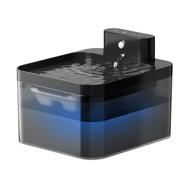 Fontana automatica wireless per gatti 2,2 l Distributore d'acqua con sensore a infrarossi Fontanella intelligente in plastica batteria 2600mAh 1