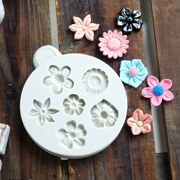Forma de 3D para bolos com flores 1