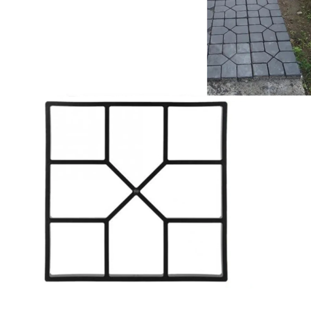 Forma de plástico reutilizável para pavimentos 40 x 40 cm Forma de jardim para passeios em betão Caminhos Ladrilhos Fabricação caseira 1