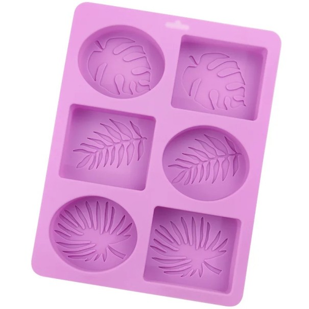 Forma de silicone 22,6 x 17,1 cm Forma com motivos de folhas para produção de decorações e moldes 1