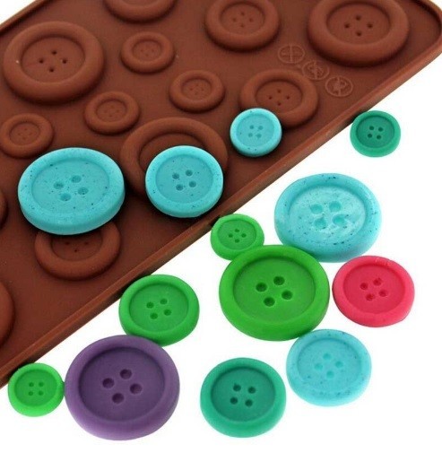 Forma de silicone - botões 1