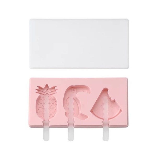 Forma de silicone para gelados C310 rosa 1