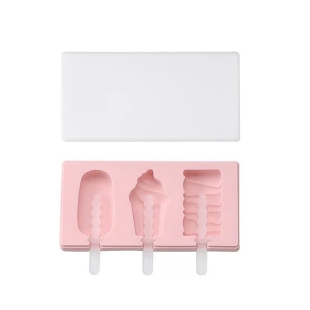 Forma de silicone para gelados C310 rosa 2