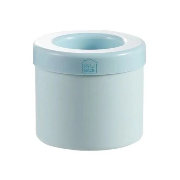 Forma de silicone para gelo 9×9×8,5 cm Balde redondo para gelo Fabricante de cubos de gelo DIY de verão Congelador Acessório azul