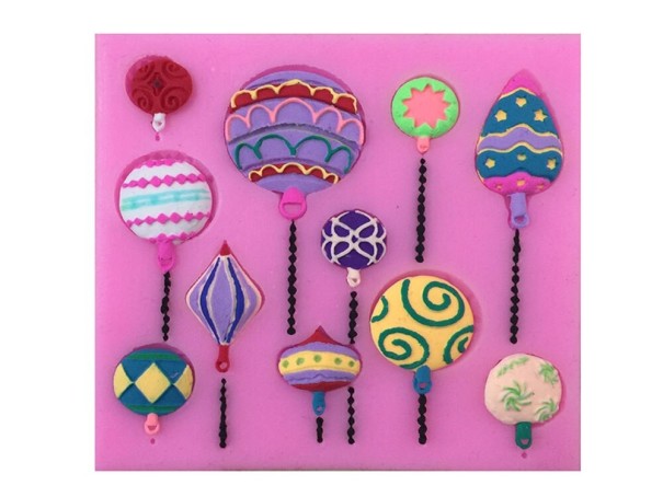 Forma de silicone para ornamentos de Natal 1