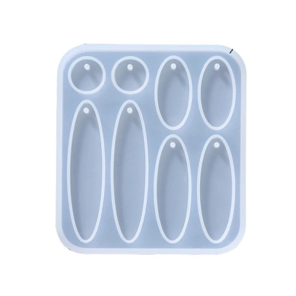 Formă din silicon 7 x 7,8 cm Cavități ovale pentru turnarea pandantivelor Formă pentru rășină cu găuri pentru ochi Fabricarea cerceilor 1