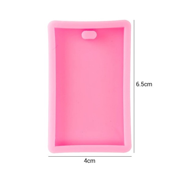 Formă din silicon roz pentru rășină 6,1 × 3 cm Formă în formă de medalion pentru câini Formă din silicon pentru pandantive și decorațiuni 1