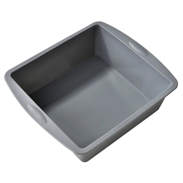 Forma silikonowa do pieczenia chleba Forma prostokątna 19,5x17,5x5 cm Forma nieprzywierająca do wypieków słodkich i wytrawnych Odporna na wysokie temperatury szary