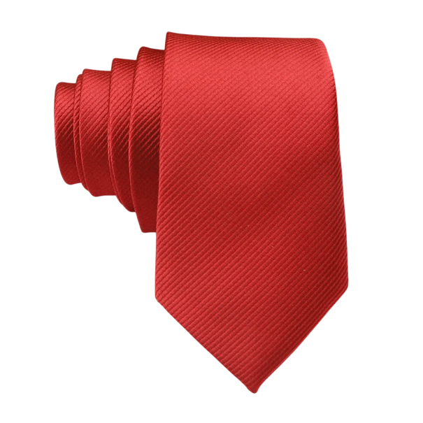 Formální jednobarevná úzká kravata pro muže 145 x 6 cm Elegantní pánská kravata Stylový módní doplněk na svatby, večírky, obchodní schůzky červená