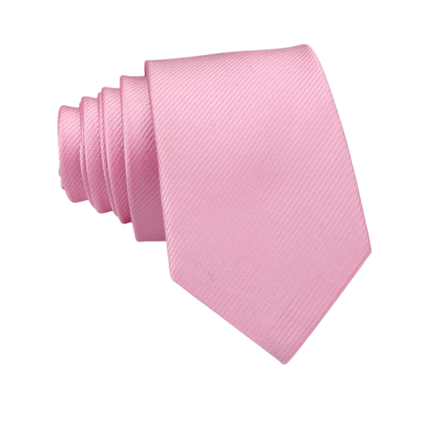 Formální jednobarevná úzká kravata pro muže 145 x 6 cm Elegantní pánská kravata Stylový módní doplněk na svatby, večírky, obchodní schůzky růžová