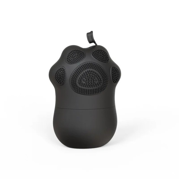 Formas de silicone para gelo em forma de pata para massagem facial Rolinho de massagem gelado com motivo de pata de gato para apoiar a circulação sanguínea Rolinho de gelo lifting para o rosto para contrair poros e reduzir olheiras 10,5 x 7,5 cm preto