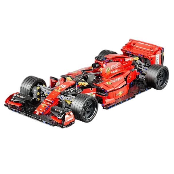 Formel 1 racerbilssats 1:10 47,2x22x11,7 cm 1163 st Röd F1 bil Modell för pojkar Kreativ byggsats Sportbil för barn och vuxna 1