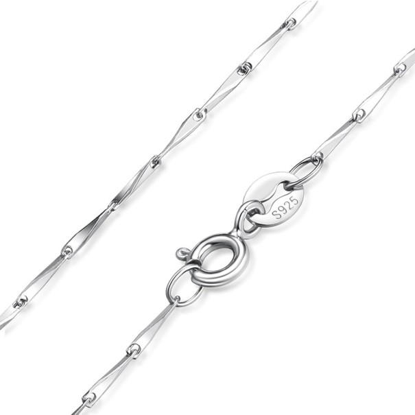 Försilvrat halsband för kvinnor 40 cm 1