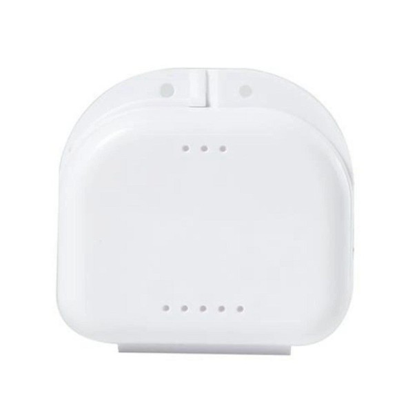 Förvaring Bärbar låda för löständer Ortodontisk låda Protesfodral Ventilerad låda med andningshål 8 x 8,5 x 2,7 cm