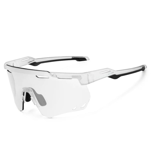 Fotochromatické cyklistické brýle ROCKBROS UV400 PC čočky TR90 rám MTB běžecké sportovní sluneční brýle pro muže ženy bílá