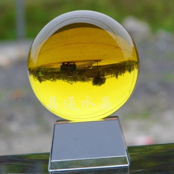 Fotografía esférica de cristal C471 amarillo XL