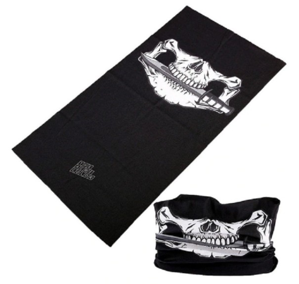 Foulard da uomo alla moda - Teschio con coltello 1