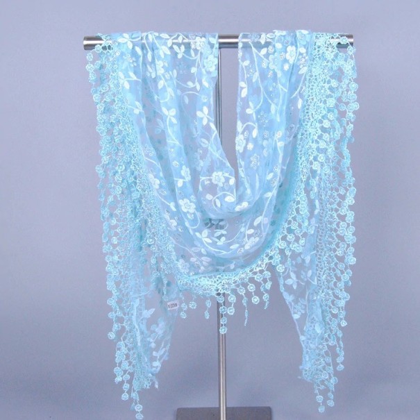 Foulard elegante da donna J3199 azzurro