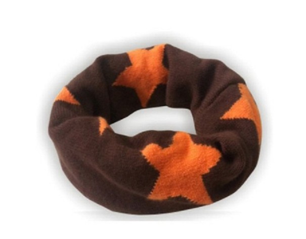 Foulard invernale per ragazze con stelle - Marrone 1