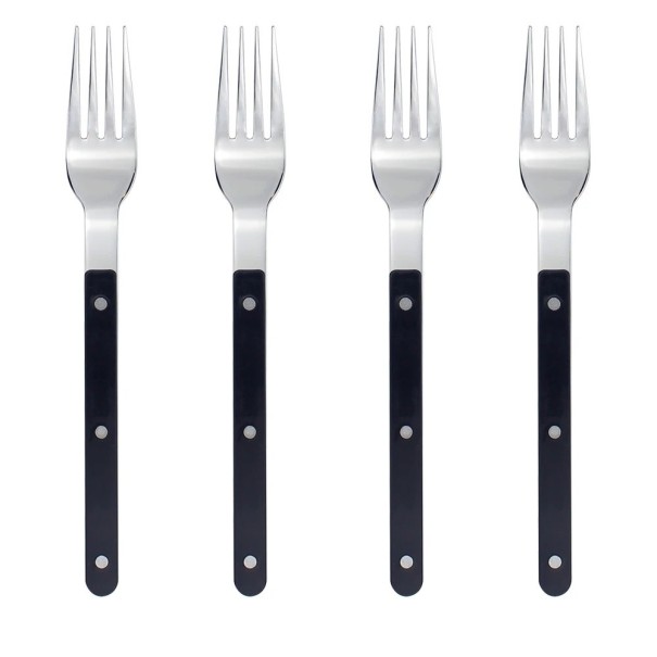 Fourchette de table Ensemble de couverts Design Fourchettes de table modernes avec poignée ergonomique Ustensiles de cuisine stylés pour la maison noir