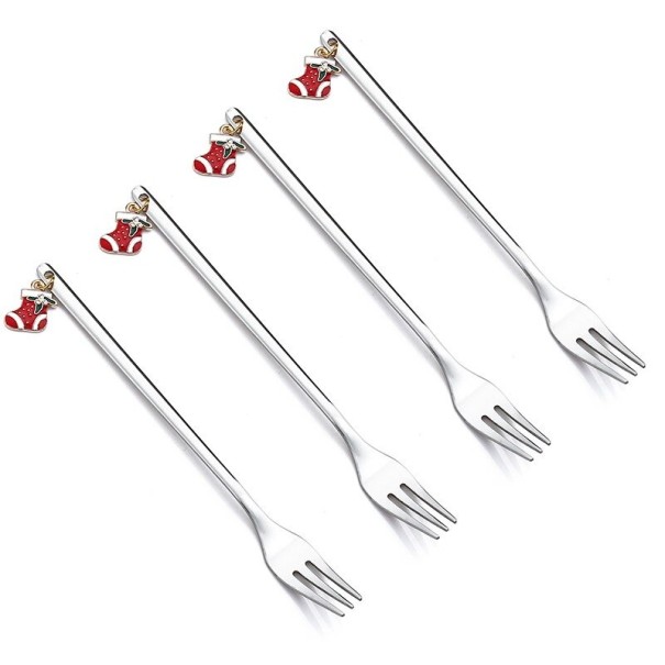 Fourchettes de Noël avec chaussette 4 pcs 1
