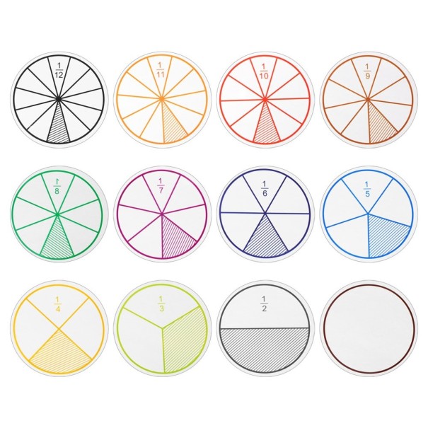 Fragments colorés dans un cercle 12 pcs 1