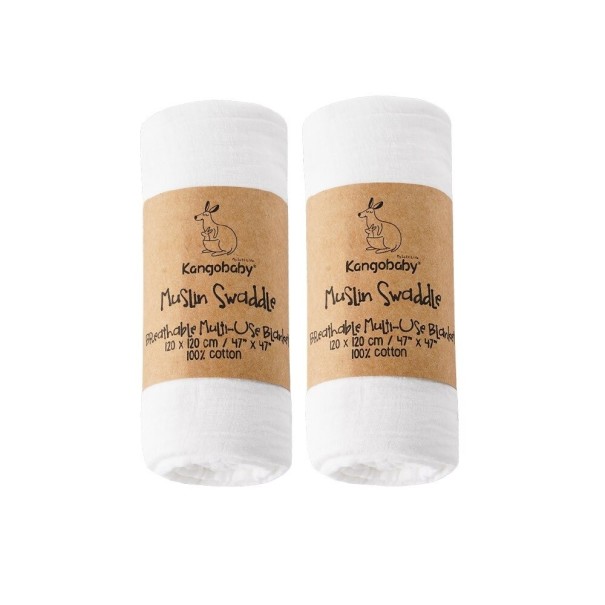 Fralda de pano para bebé 120 x 120 cm 2 unid 1