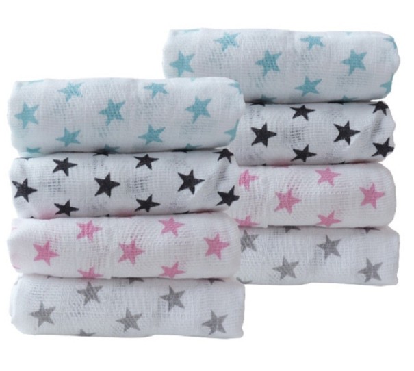 Fraldas de muselina para bebés 4 pcs 1