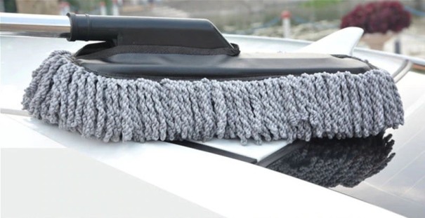 Fregona para coche gris