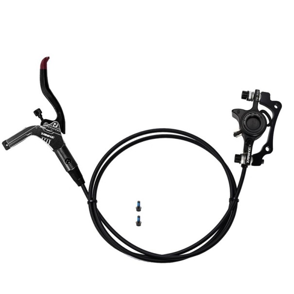 Freno de disco hidráulico trasero izquierdo 1400 mm sistema de aceite bidireccional manillar de 22,2 mm kit completo para bicicleta 1