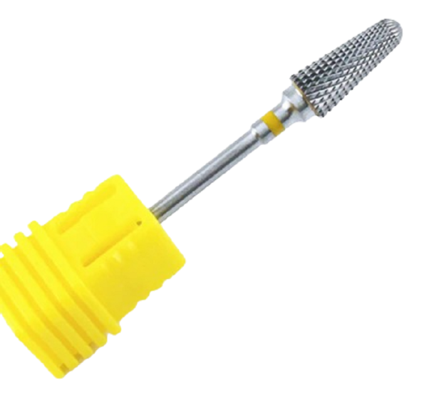 Fresa diamantata per manicure a cono giallo