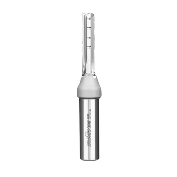 Fréza na hluboké drážky 8 x 35 mm Rovná trojbřitá TCT Stopka 12,7 mm 1/2 palce Tvrdokov CNC a horní frézka Stříbrná Dřevo a desky 1